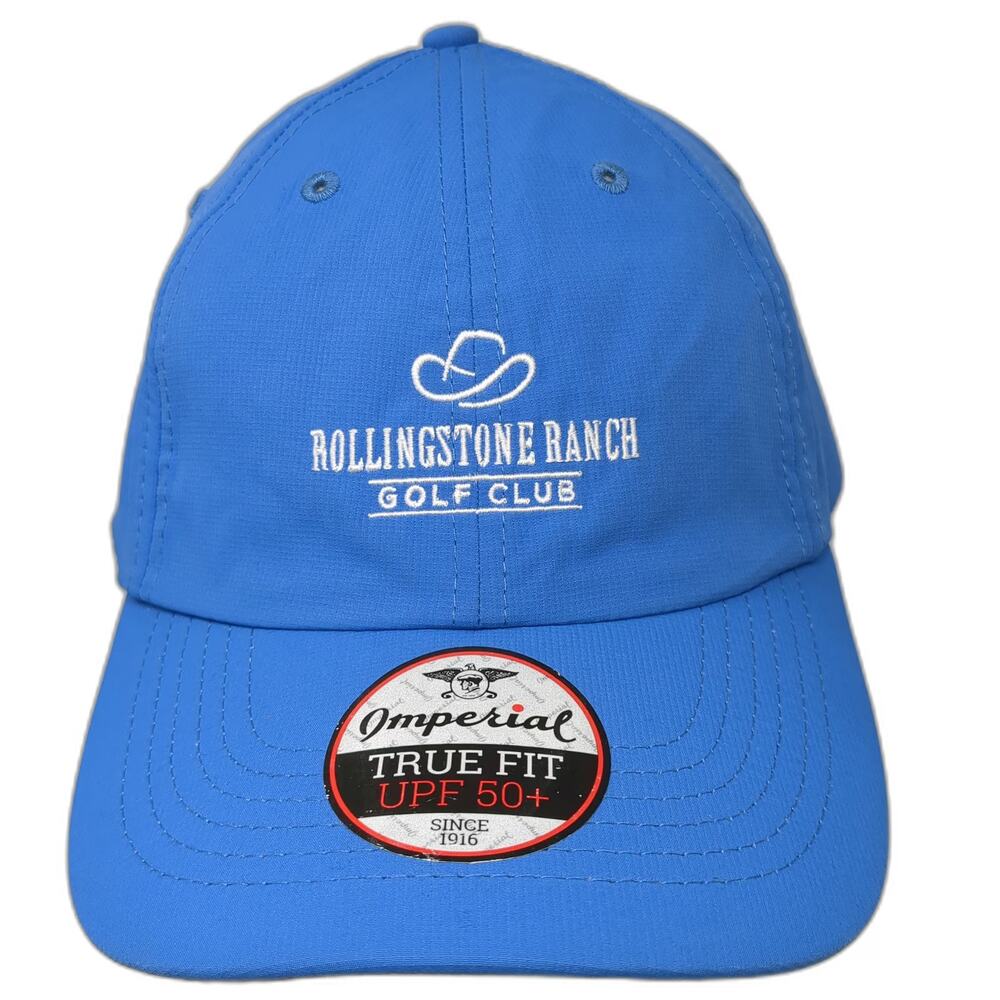 Imperial Baseball Cap Blue One Size Rollingstone Ranch Golf Club UPF 50+ Hat
